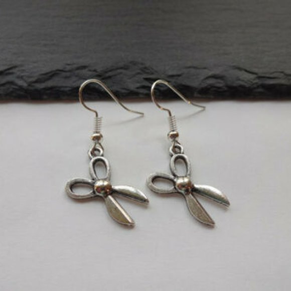Scissors Silver Earrings - Picture 5 of 5